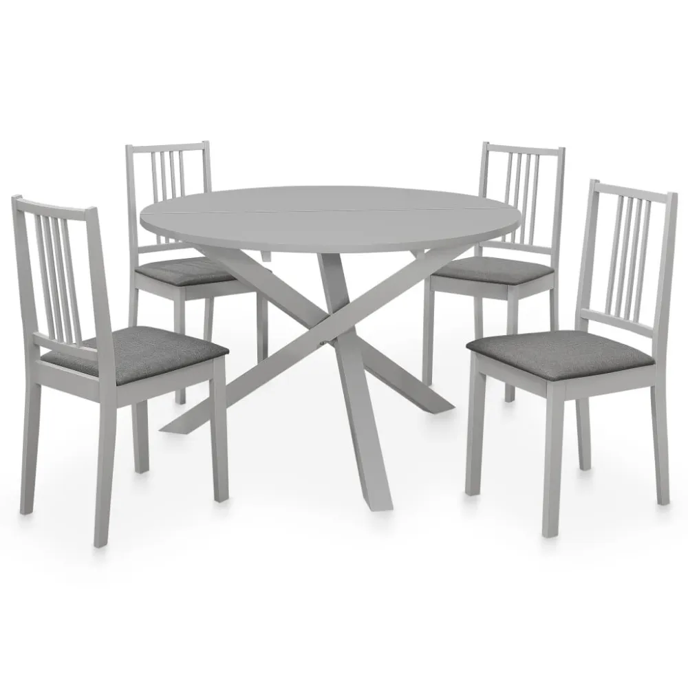Set per Sala da Pranzo 5 pz MDF Grigio