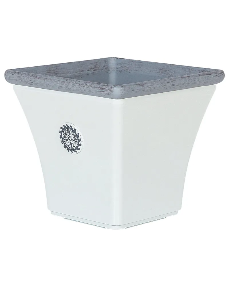 Set 2 Plant Pots ELATEIA Stone White