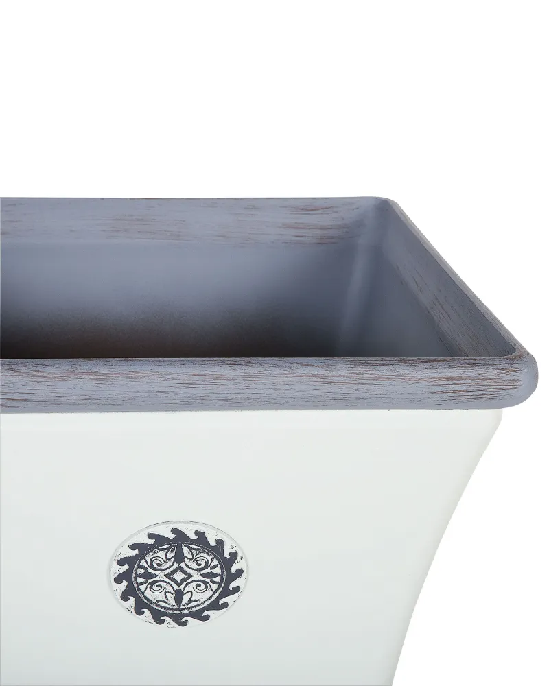 Set 2 Plant Pots ELATEIA Stone White