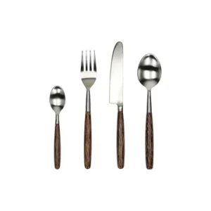 Set di 16 posate legno tenebroso Matisse Pomax - 24cm