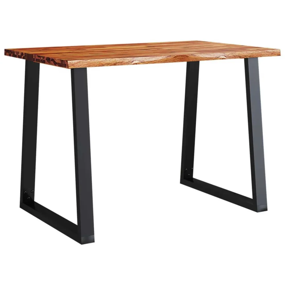 Set da Pranzo 3 pz con Bordi Vivi Legno Massello di Acacia