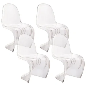 Set di 4 sedie da giardino VASIA Trasparente Materiale sintetico