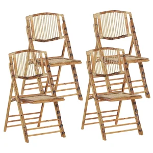 Set di 4 sedie legno marrone TRENTOR
