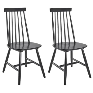 Set di 2 sedie legno nero BURBANK