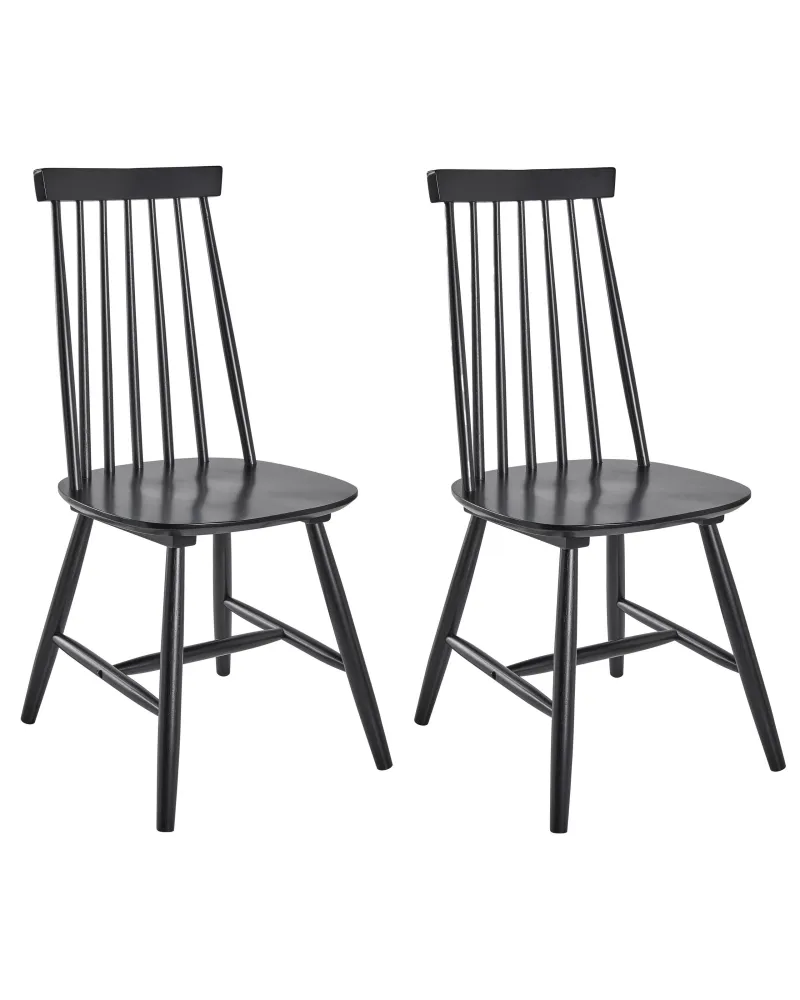 Set di 2 sedie legno nero BURBANK