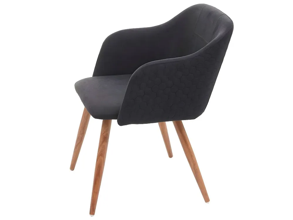Set 2x sedie MCW-D71 design retrò anni 50 metallo tessuto antracite