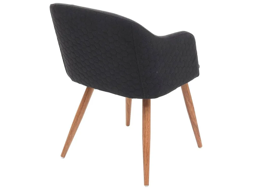 Set 2x sedie MCW-D71 design retrò anni 50 metallo tessuto antracite