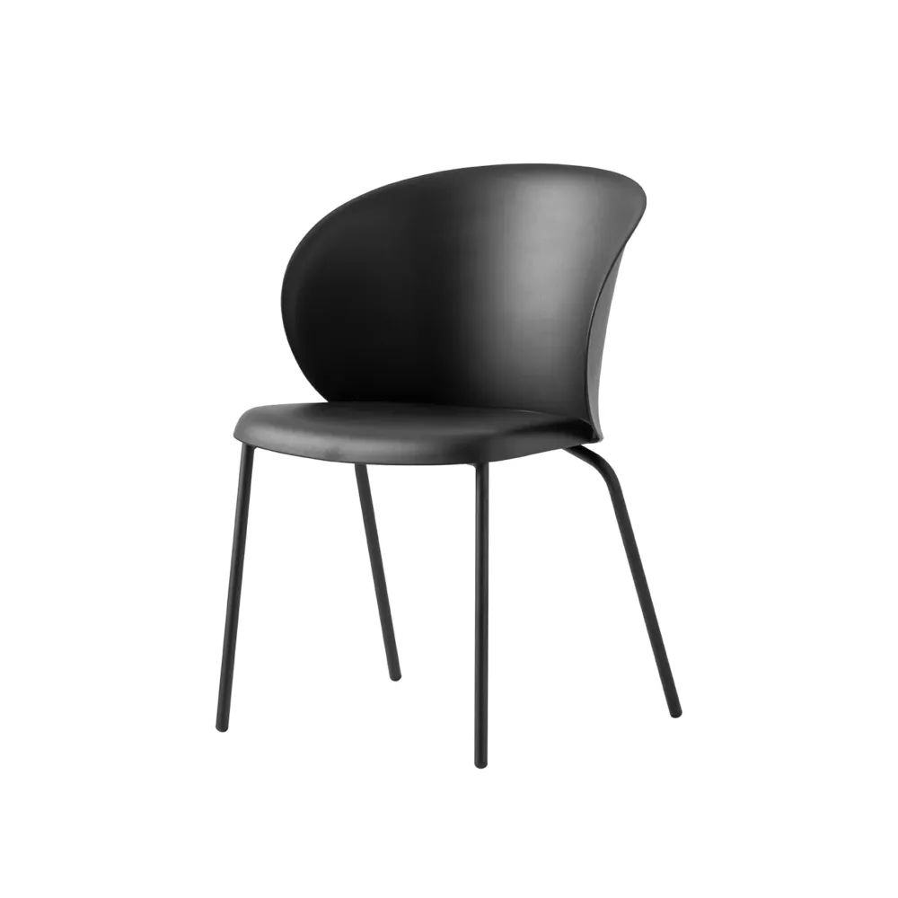Set di sedie moderne "Tuka" metallo e polipropilene impilabili cm 55x59 86h