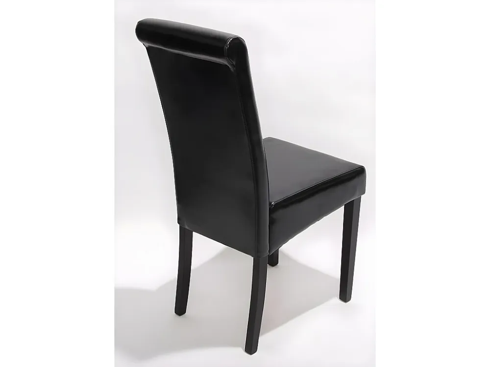 Set 2x sedie Novara II pelle sala da pranzo 60x41x99cm nero piedi scuri