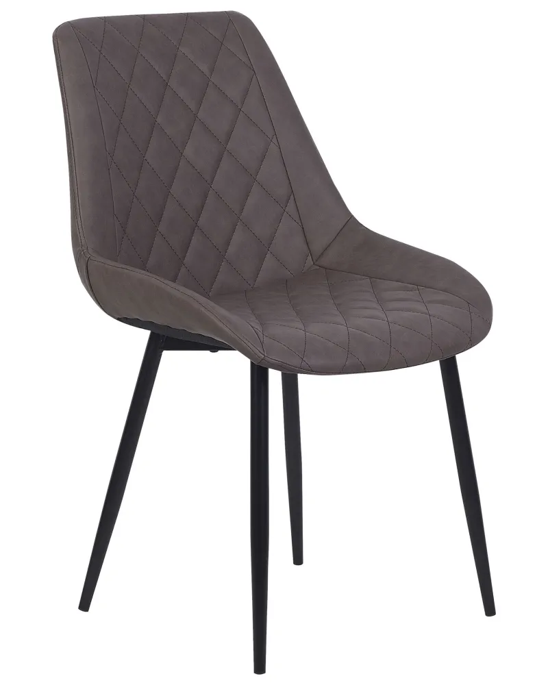 Set da 2 sedie pelle sintetica marrone fosco MARIBEL