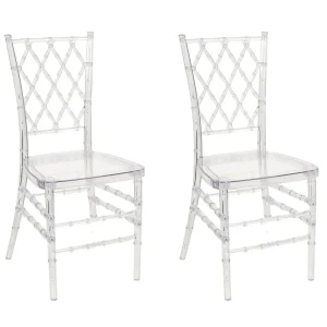 Set di 2 sedie plastica trasparente CLARION