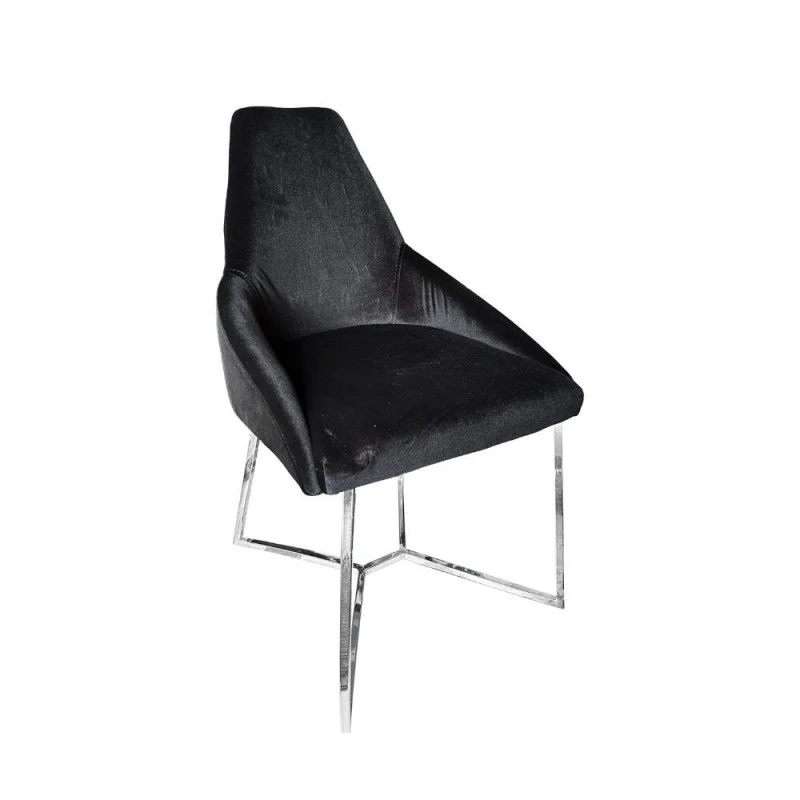Set di sedie da pranzo "Akustik Simphony" imbottite velluto con gambe metallo cm 50x48 90h