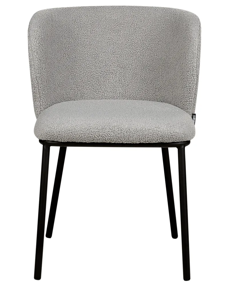 Set di 2 sedie da pranzo bouclé grigio MINA