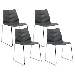 Set di 4 sedie da pranzo grigio ombroso HARTLEY