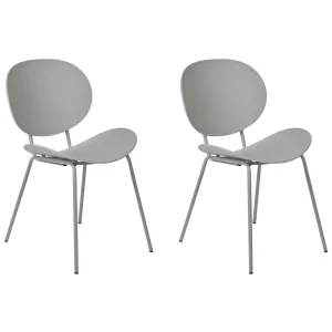 Set di 2 sedie da pranzo grigio trasparente SHONTO