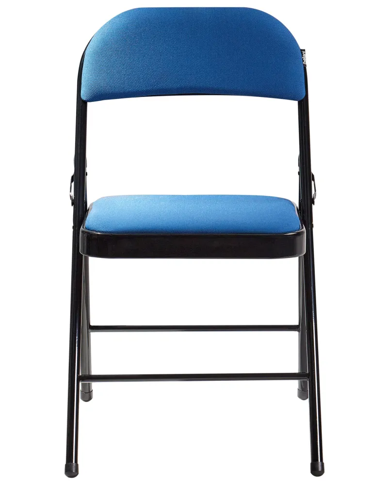 Set di 4 sedie da pranzo metallo blu e nero SPARKS