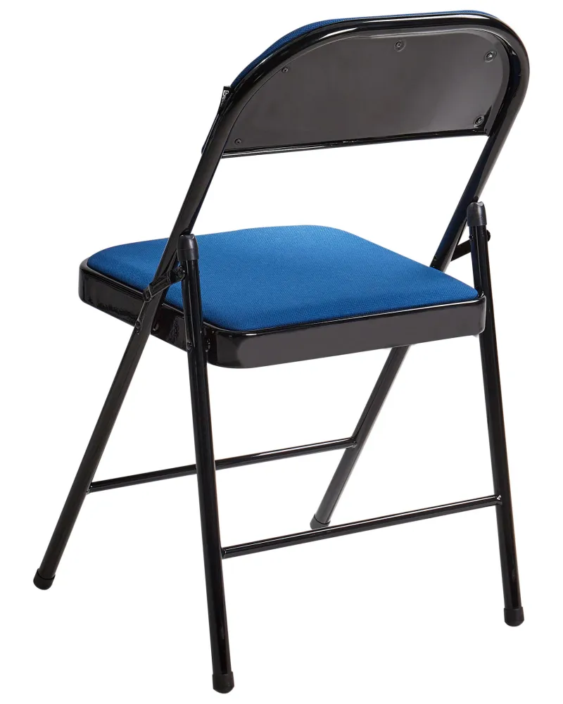 Set di 4 sedie da pranzo metallo blu e nero SPARKS
