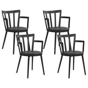Set di 4 sedie da pranzo nero MORILL