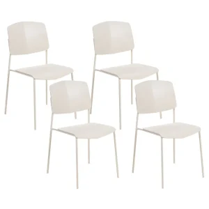 Set di 4 sedie da pranzo sabbia ASTORIA