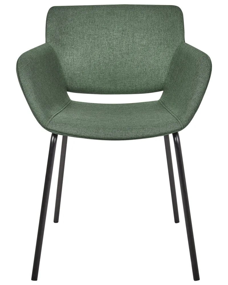 Set di 2 sedie da pranzo tessuto verde AXTEL