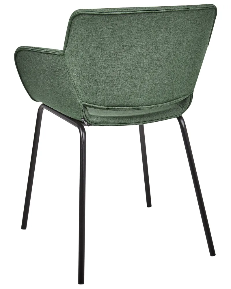 Set di 2 sedie da pranzo tessuto verde AXTEL