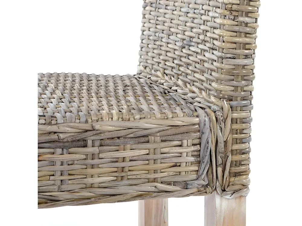 Set 2x sedie rattan Littau Kubu soggiorno cucina sala da pranzo 56x43x89cm