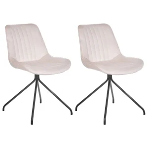 Set di 2 sedie velluto camoscio NAVASOTA