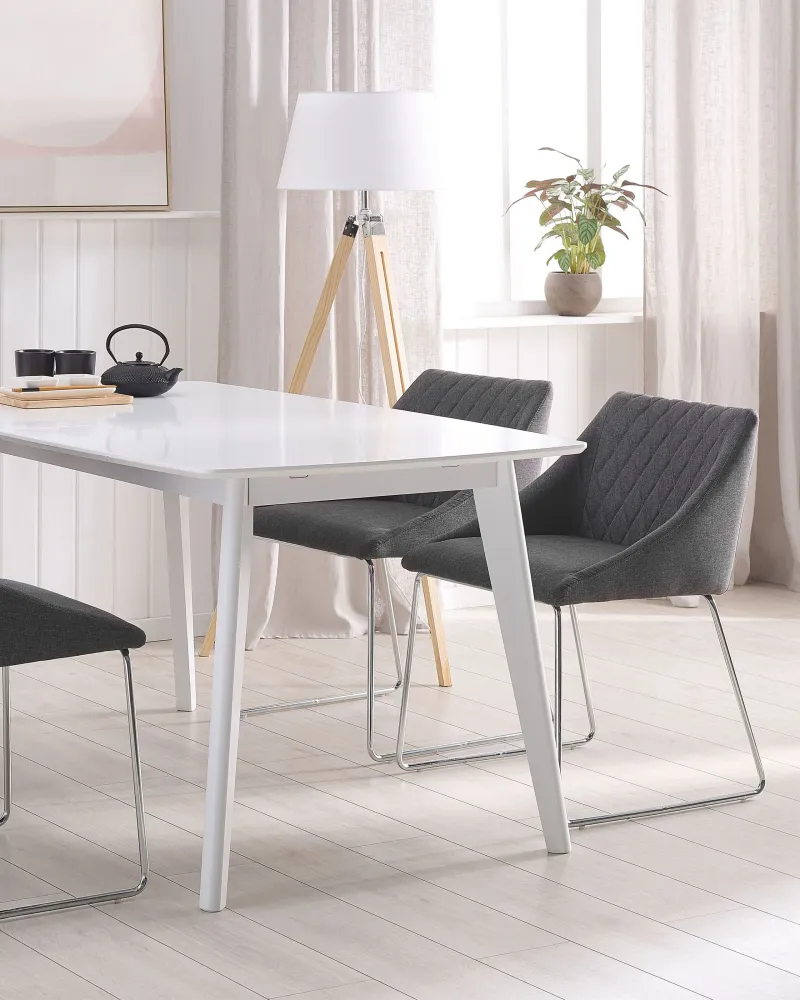 Set di 2 sedie velluto grigio ombroso ARCATA