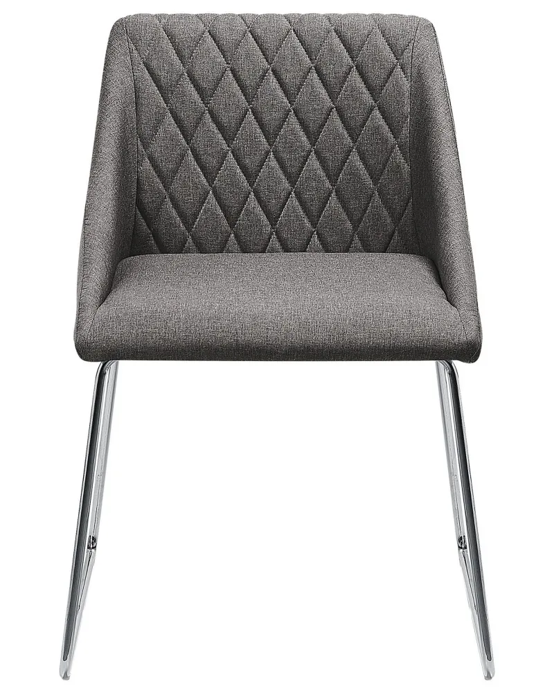Set di 2 sedie velluto grigio ombroso ARCATA