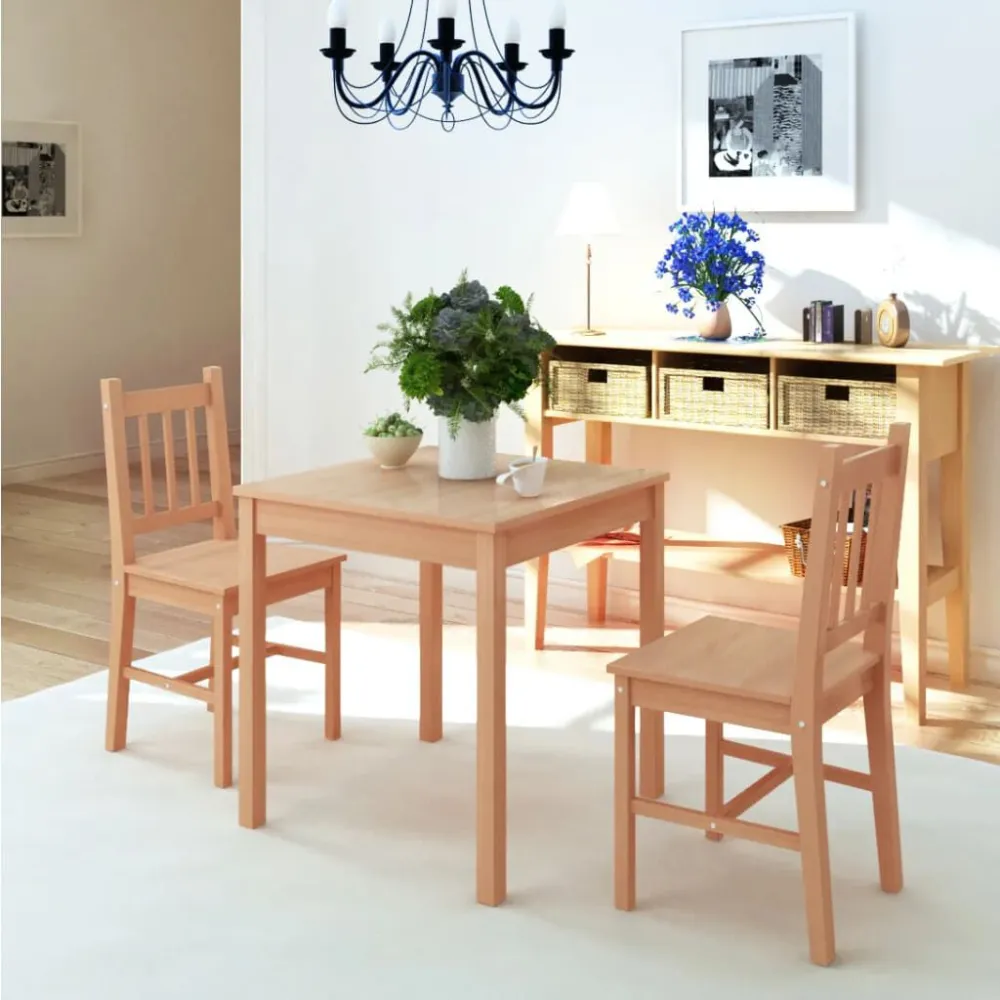 Set Tre Pezzi da Pranzo Legno di Pino