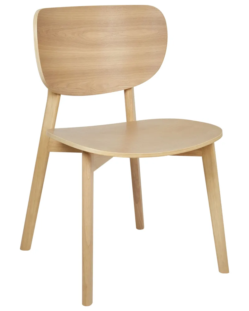 Set 2 Wooden Dining Chairs Light OVERLY