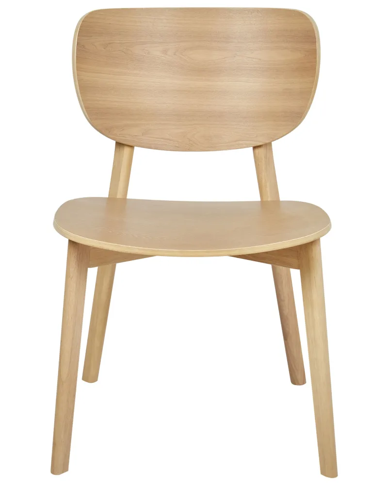 Set 2 Wooden Dining Chairs Light OVERLY