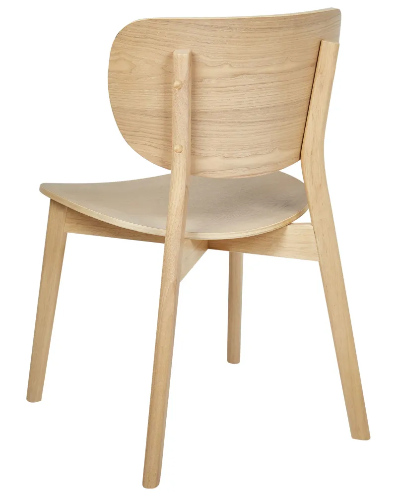 Set 2 Wooden Dining Chairs Light OVERLY