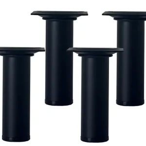Sistema di elementi BASE TUBO D'ACCIAIO NERO OPACO 25x25x800 mm 11121-00014