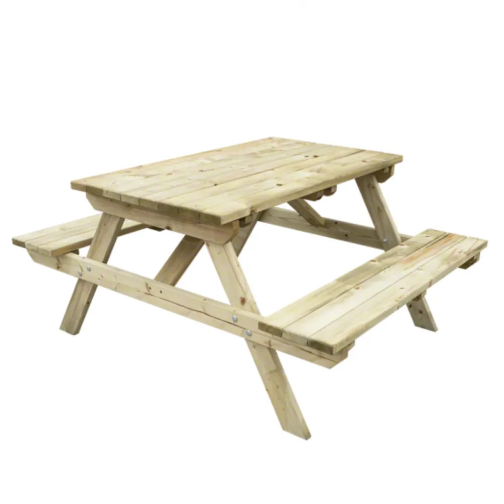 Tavolo da pic nic per esterno "Garden" legno di conifera con sedili cm 180x150 70h