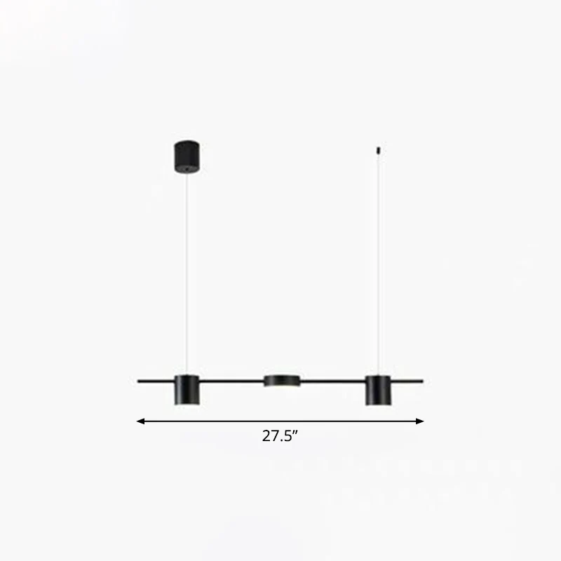 Vassoio Portatile Plafoniera LED sospesa barra dritta Cucina postmoderna metallo su illuminazione dell'isola