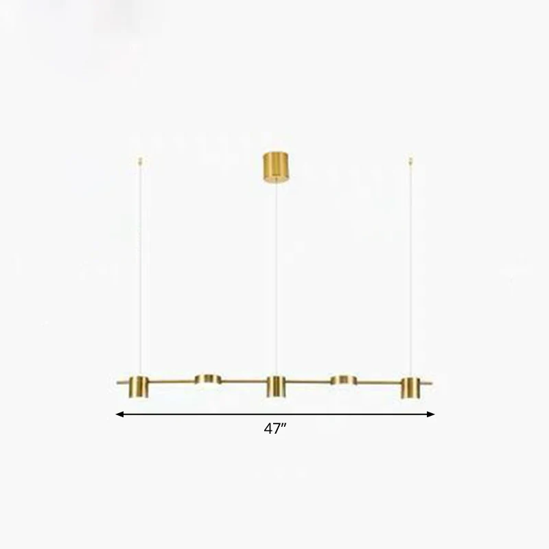 Vassoio Portatile Plafoniera LED sospesa barra dritta Cucina postmoderna metallo su illuminazione dell'isola