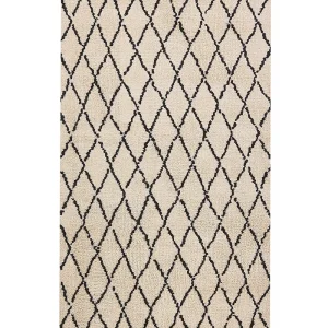 Area Rug 80 x 150 cm Beige and Nero puro MIDYAT