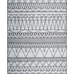 Area Rug Black and Grey 140 x 200 cm KEBAN