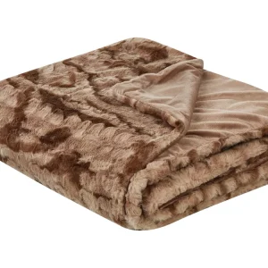 Blanket BAKIRA Faux Fur 150 x 200 cm Brown