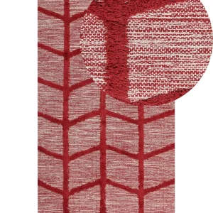 Cotton Area Rug 80 x 150 cm Red SIVAS