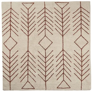 Cotton Area Rug 200 x 200 cm Beige and Brown AKOREN