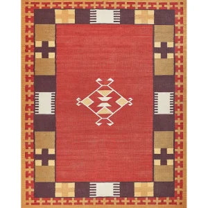 Cotton Kilim Area Rug 140 x 200 cm Multicolour PARAKAR