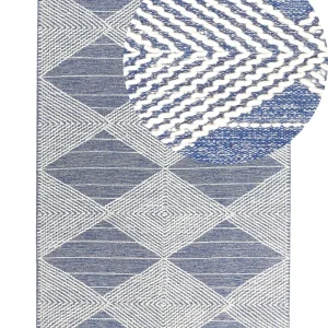 Lana Area Rug 140 x 200 cm Light Beige and Blue DATCA