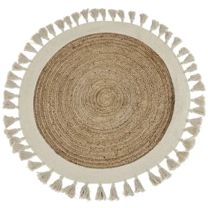 Round Jute Area Rug ⌀ 120 cm Camoscio SAMSUN