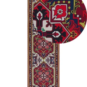 Runner Rug 60 x 200 cm Red COLACHEL con Angoli Elastici