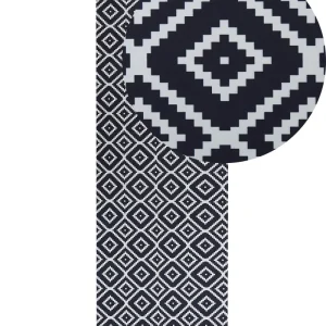 Runner Rug 80 x 240 cm Nero notte and White KARUNGAL