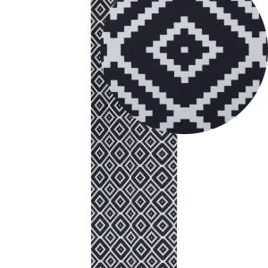 Runner Rug 80 x 300 cm Nero notte and White KARUNGAL