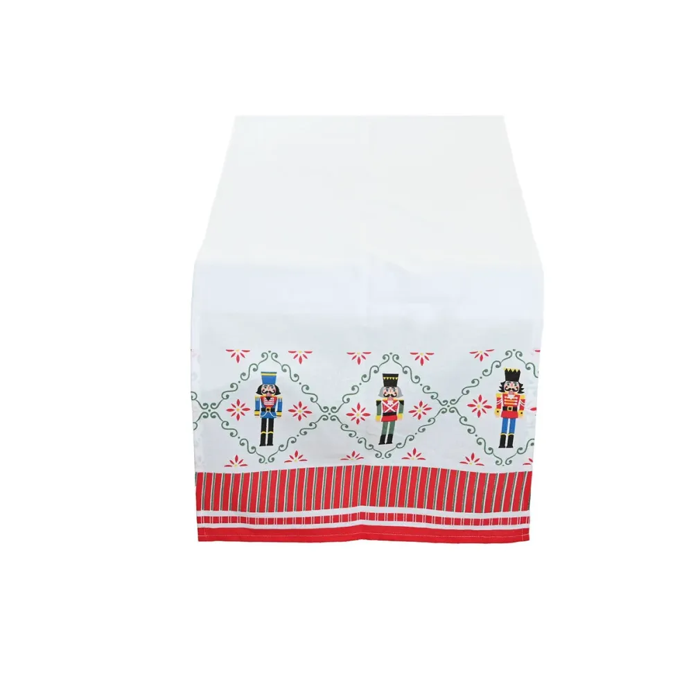Runner da Tavolo Home ESPRIT Rosso Verde Nocciola 50 x 150 x 0,2 cm