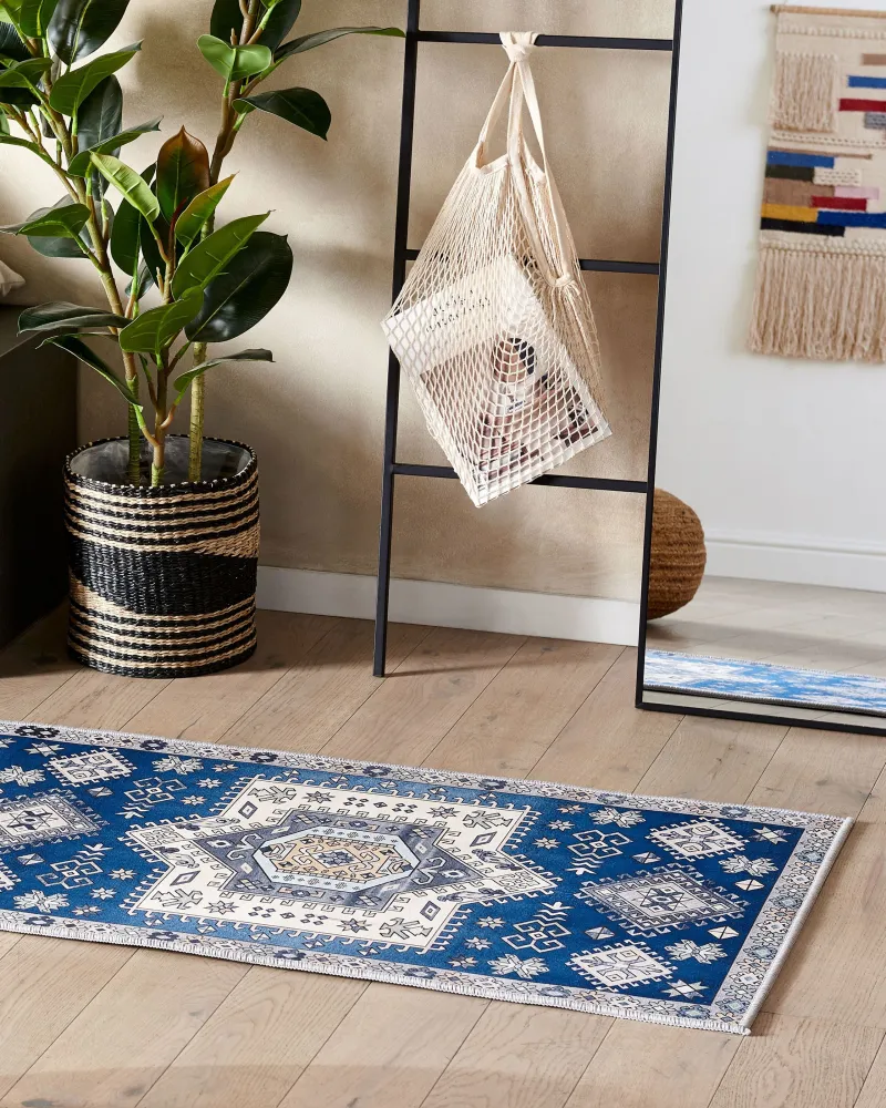 Set di Salviette Runner Rug 60 x 200 cm Blue and Sabbia PARVAKADLI